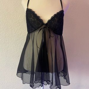 Black Sheer Night Slip
